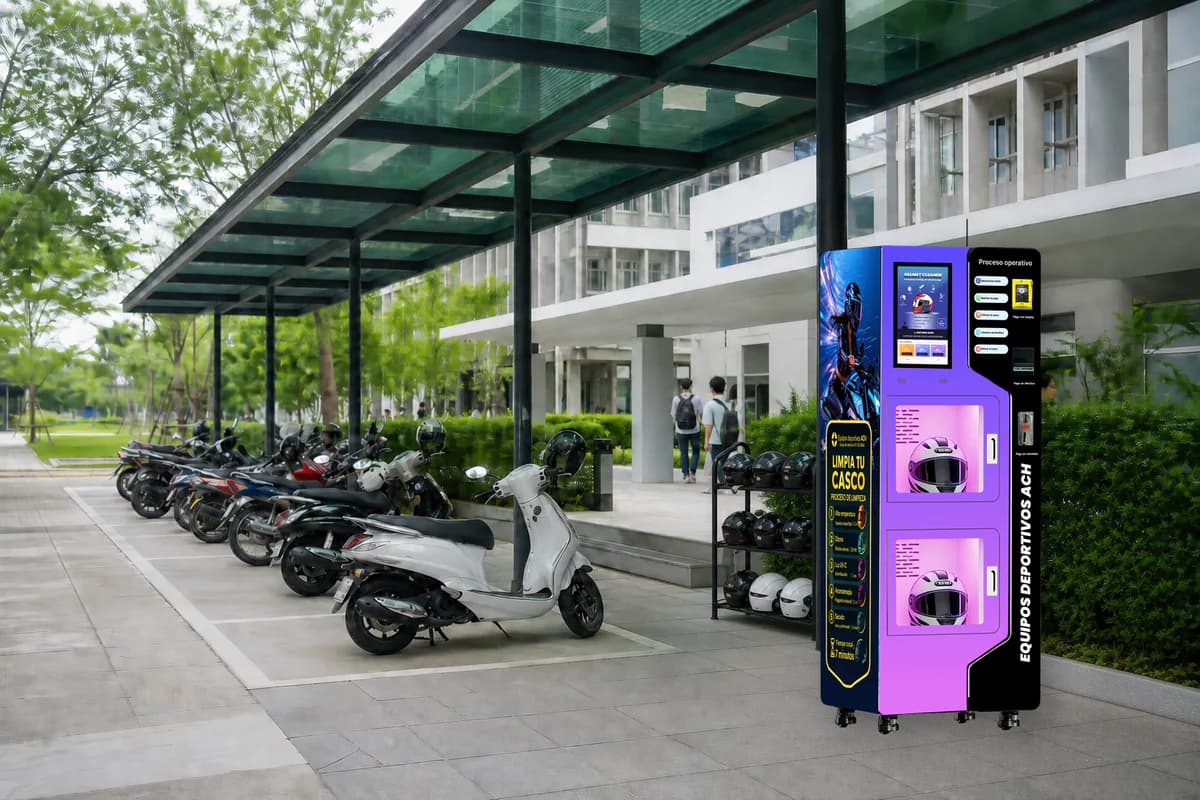 Universidades: aplicación de máquina para limpiar cascos
